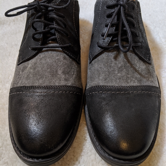 Clarks Garren Cap Black Oxford's Dress Shoes - Picture 3 of 4